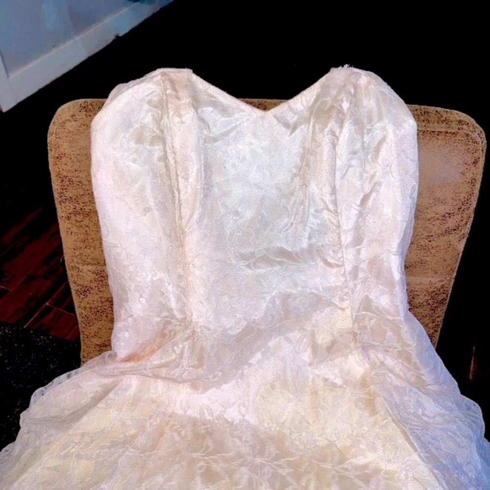 Baby Pink Vintage Lace Halter Dress - Picture 8 of 15